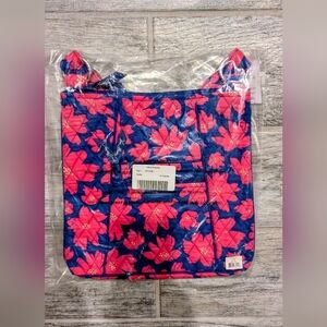 NWT Vera Bradley Pink and Blue Floral Shoulder Bag